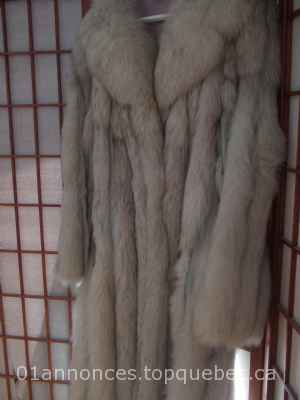 Manteau de fourrure renard bleu/Blue fox fur 